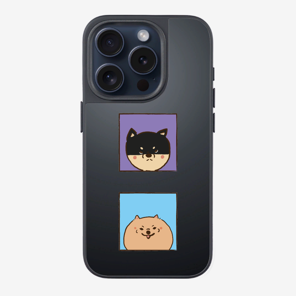 Shiba Inu and Pomeranian Phone Case