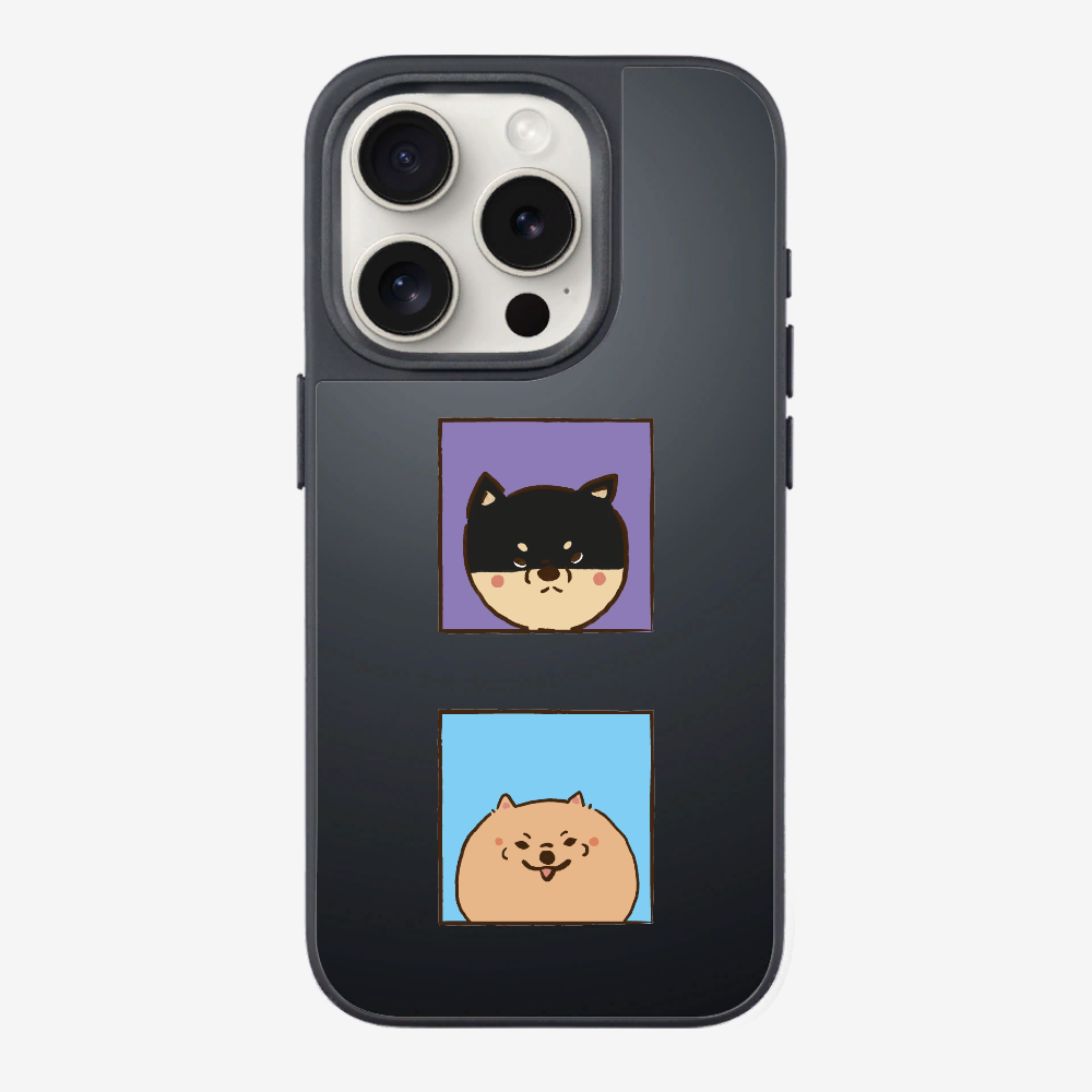 Shiba Inu and Pomeranian Phone Case