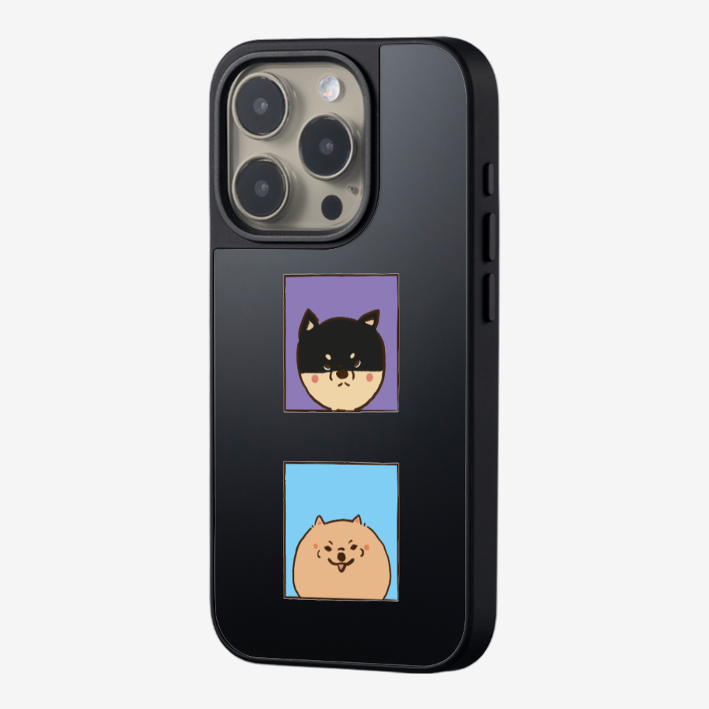 Shiba Inu and Pomeranian Phone Case