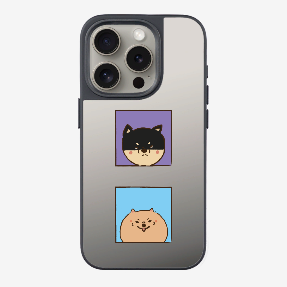 Shiba Inu and Pomeranian Phone Case