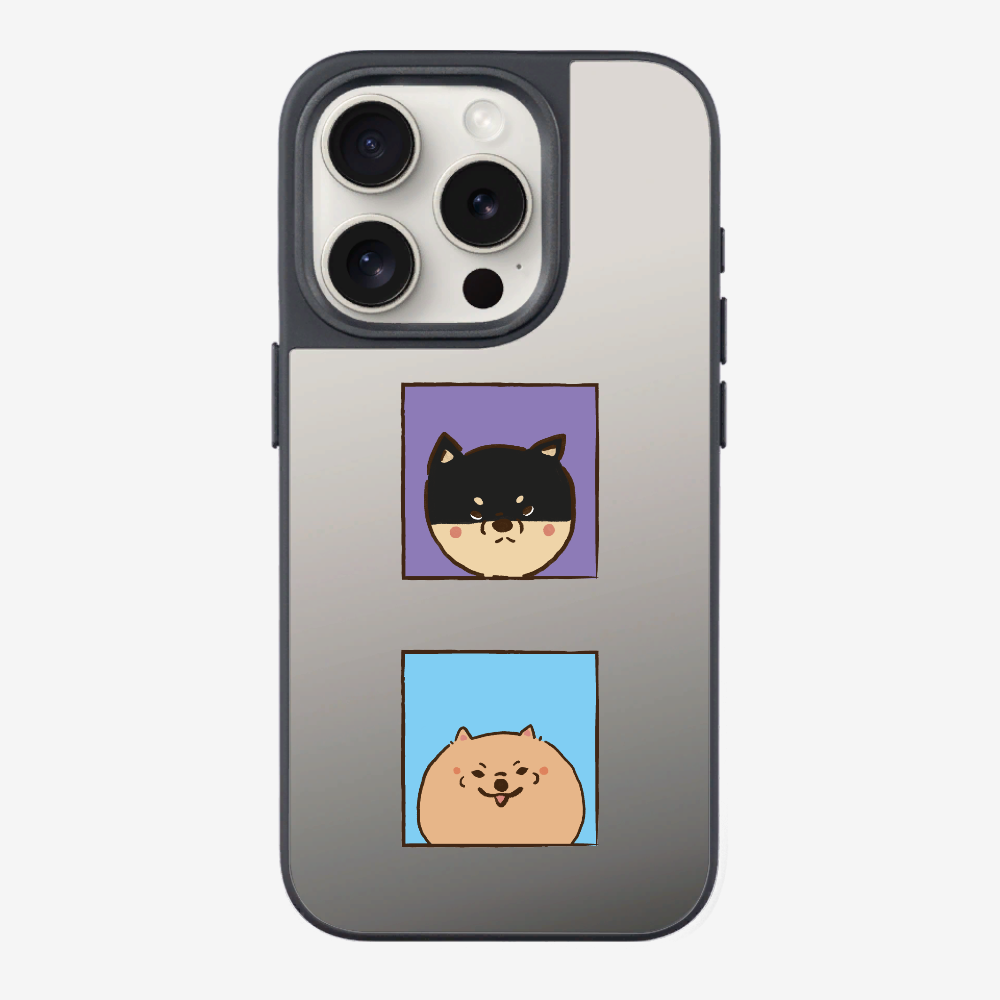 Shiba Inu and Pomeranian Phone Case