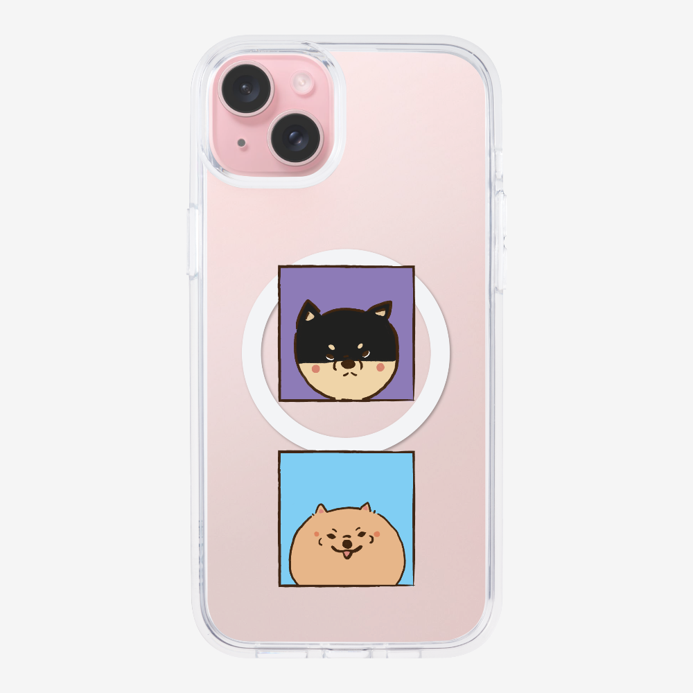 Shiba Inu and Pomeranian Phone Case