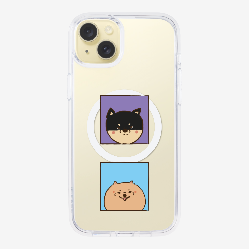 Shiba Inu and Pomeranian Phone Case