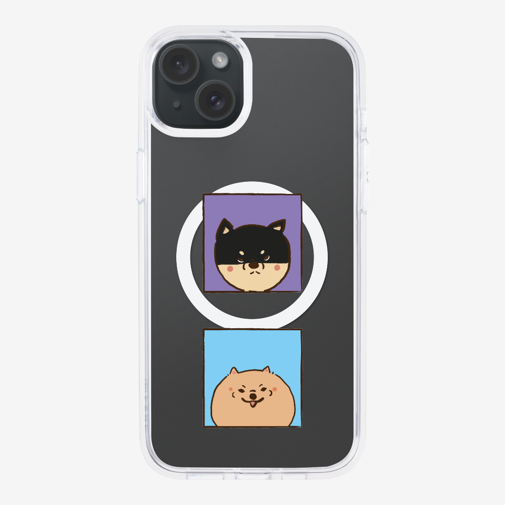 Shiba Inu and Pomeranian Phone Case