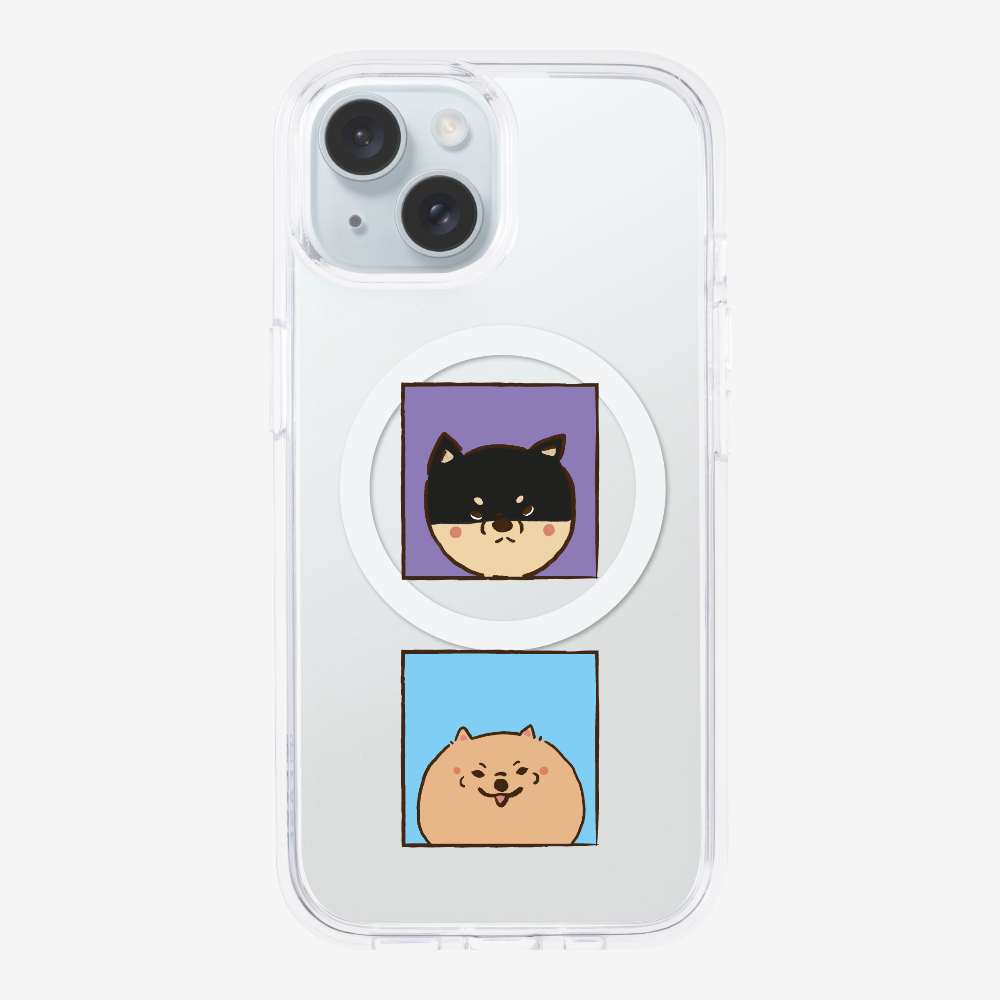 Shiba Inu and Pomeranian Phone Case