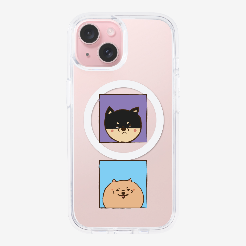 Shiba Inu and Pomeranian Phone Case