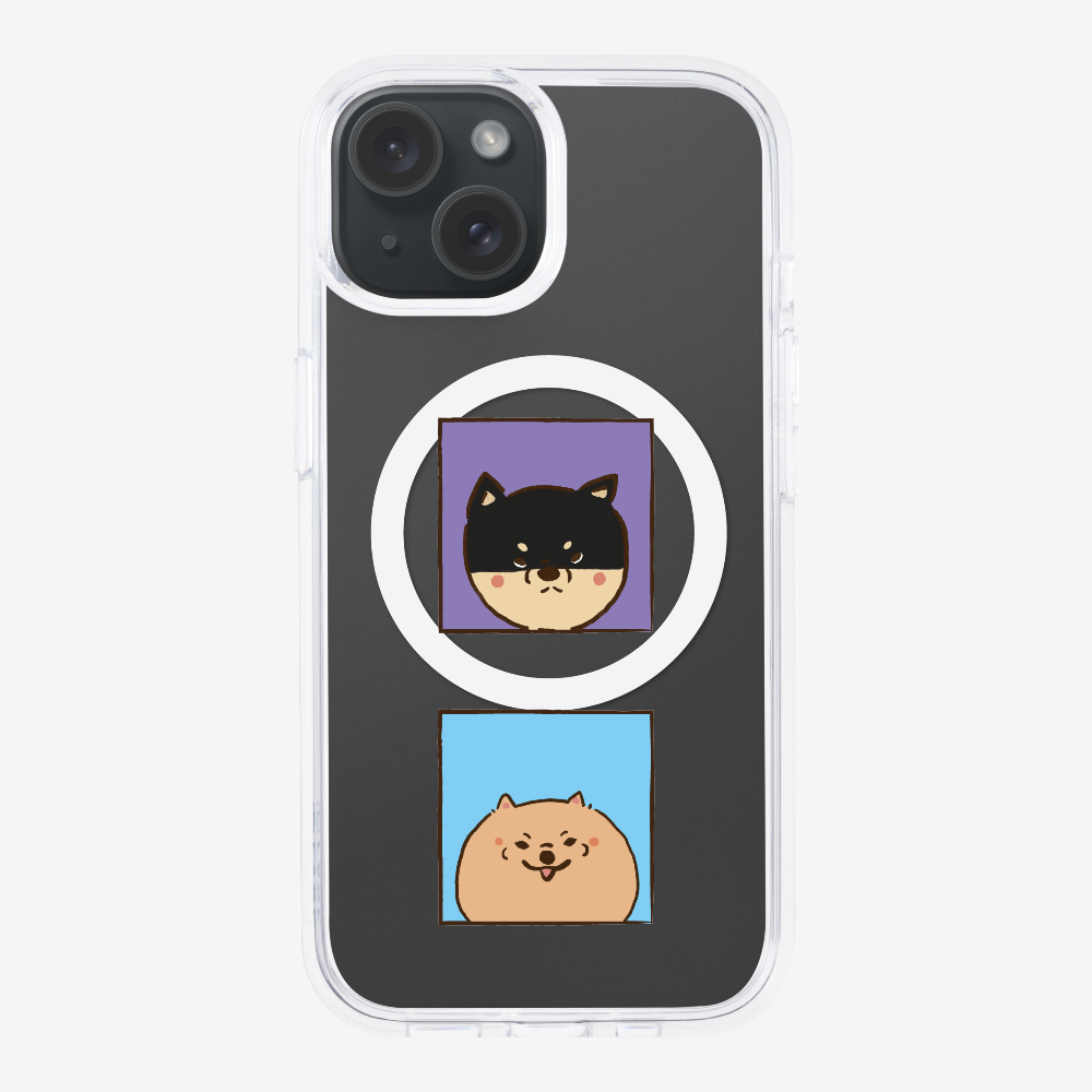 Shiba Inu and Pomeranian Phone Case