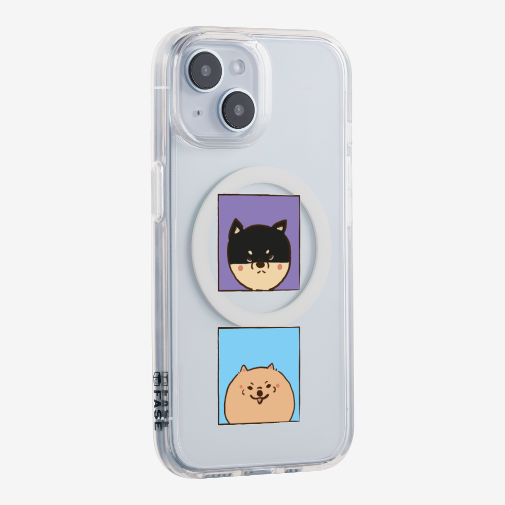 Shiba Inu and Pomeranian Phone Case