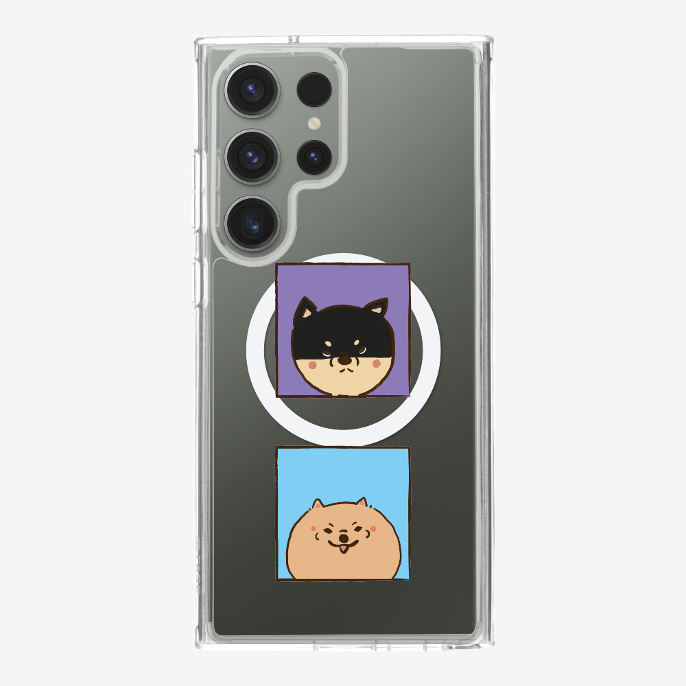 Shiba Inu and Pomeranian Phone Case