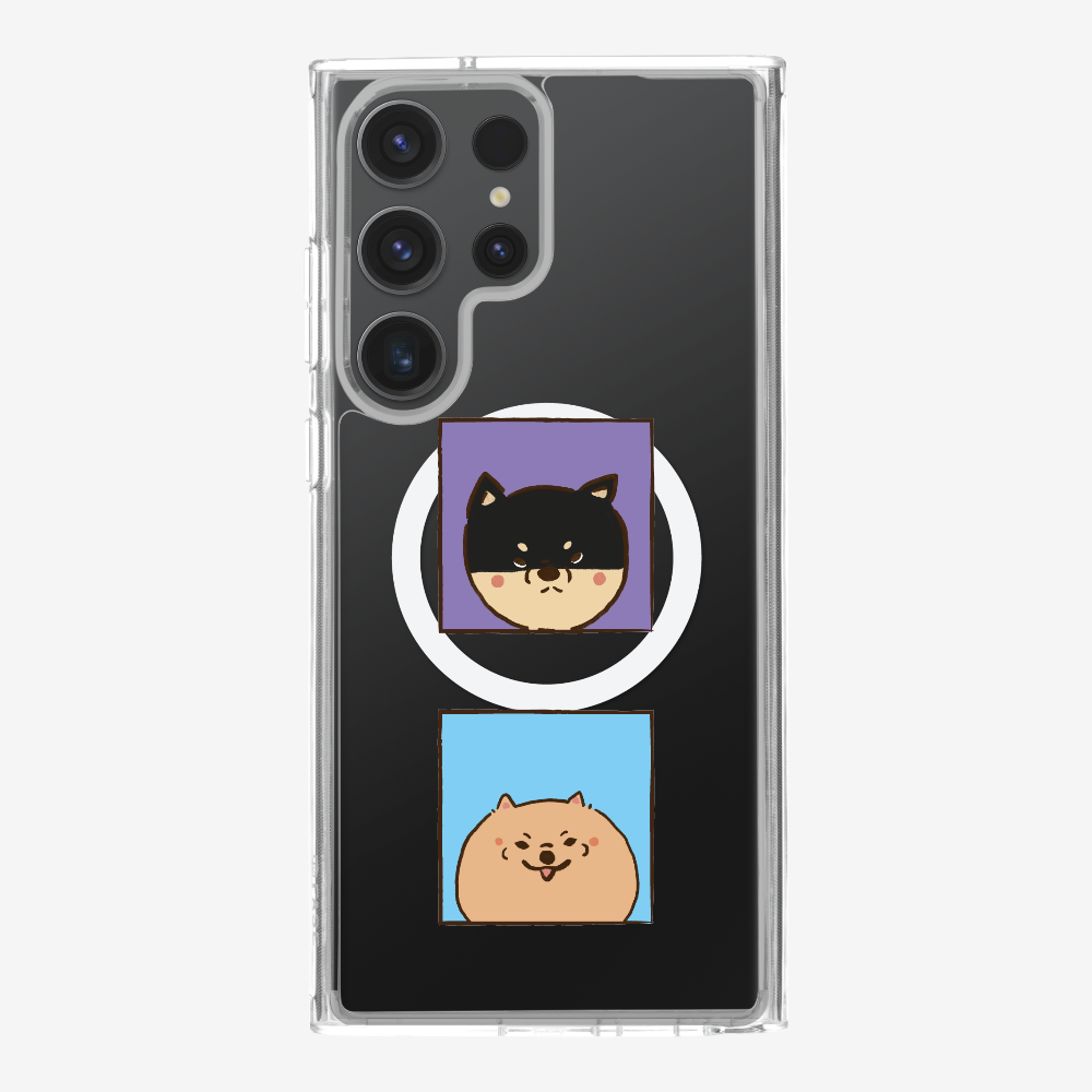 Shiba Inu and Pomeranian Phone Case