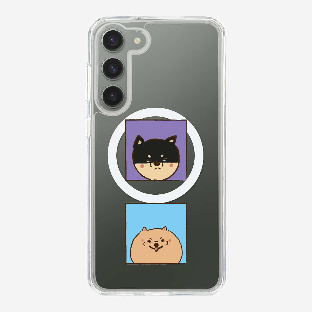 Shiba Inu and Pomeranian Phone Case