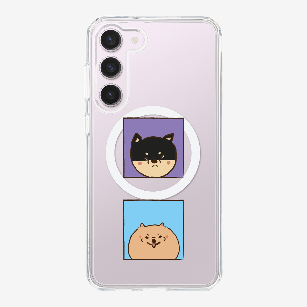 Shiba Inu and Pomeranian Phone Case