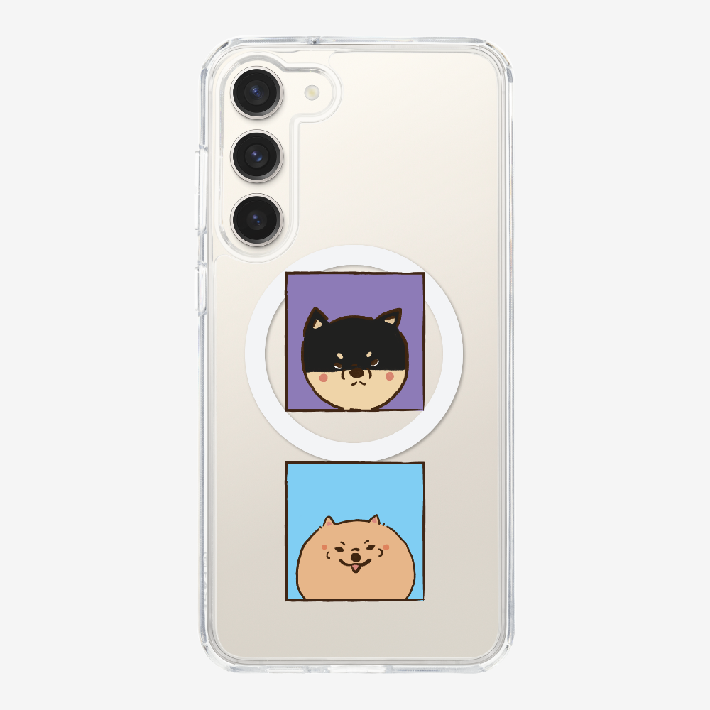 Shiba Inu and Pomeranian Phone Case