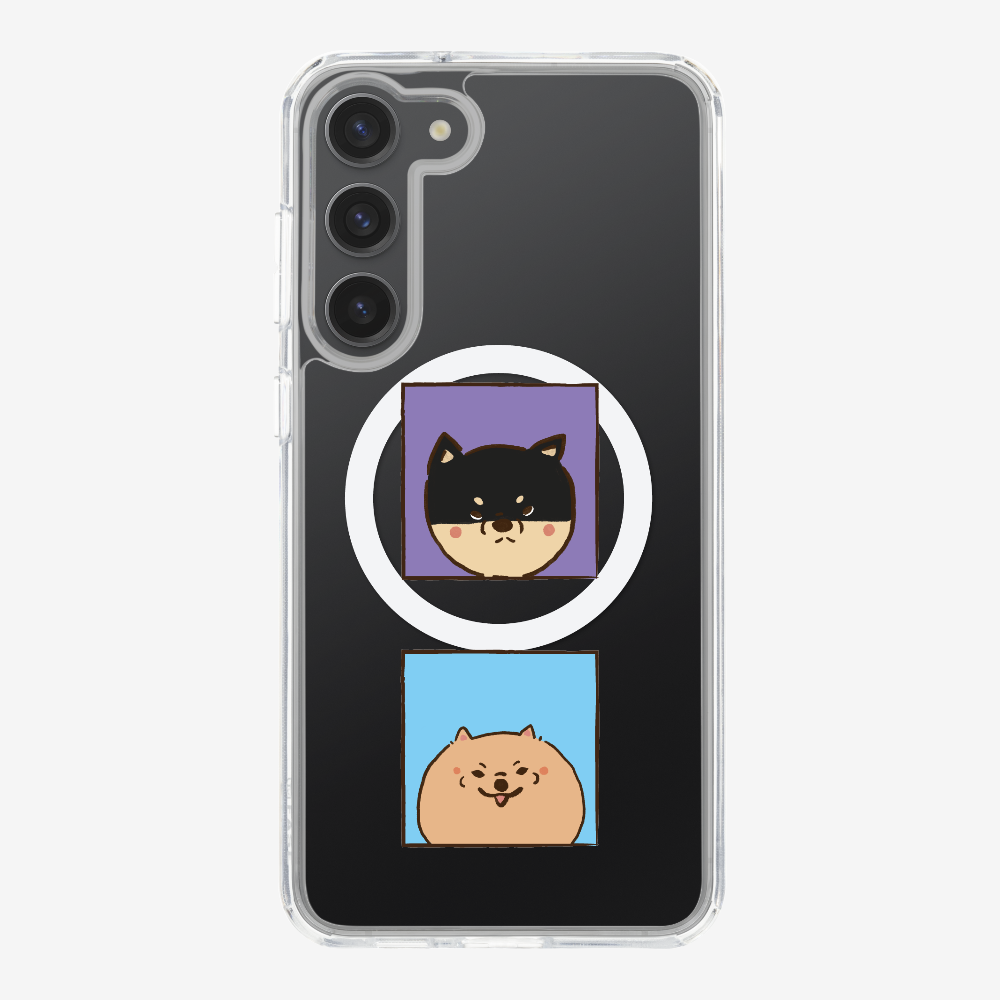 Shiba Inu and Pomeranian Phone Case