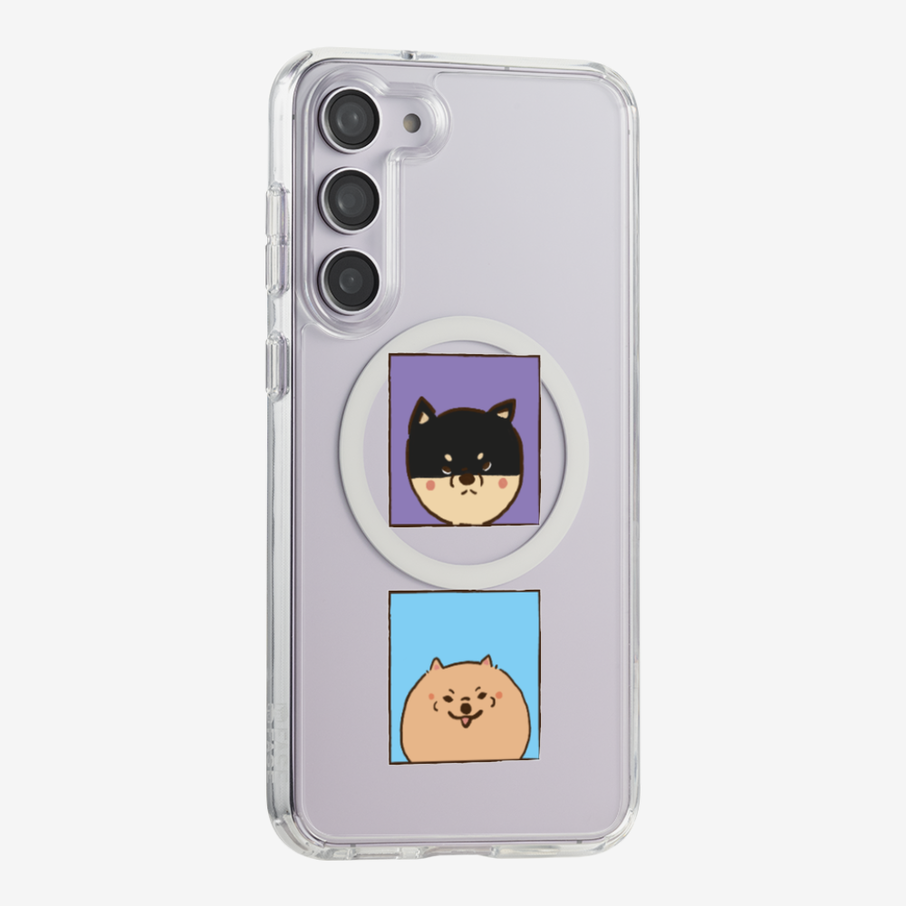 Shiba Inu and Pomeranian Phone Case