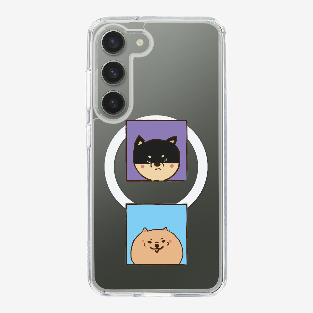 Shiba Inu and Pomeranian Phone Case