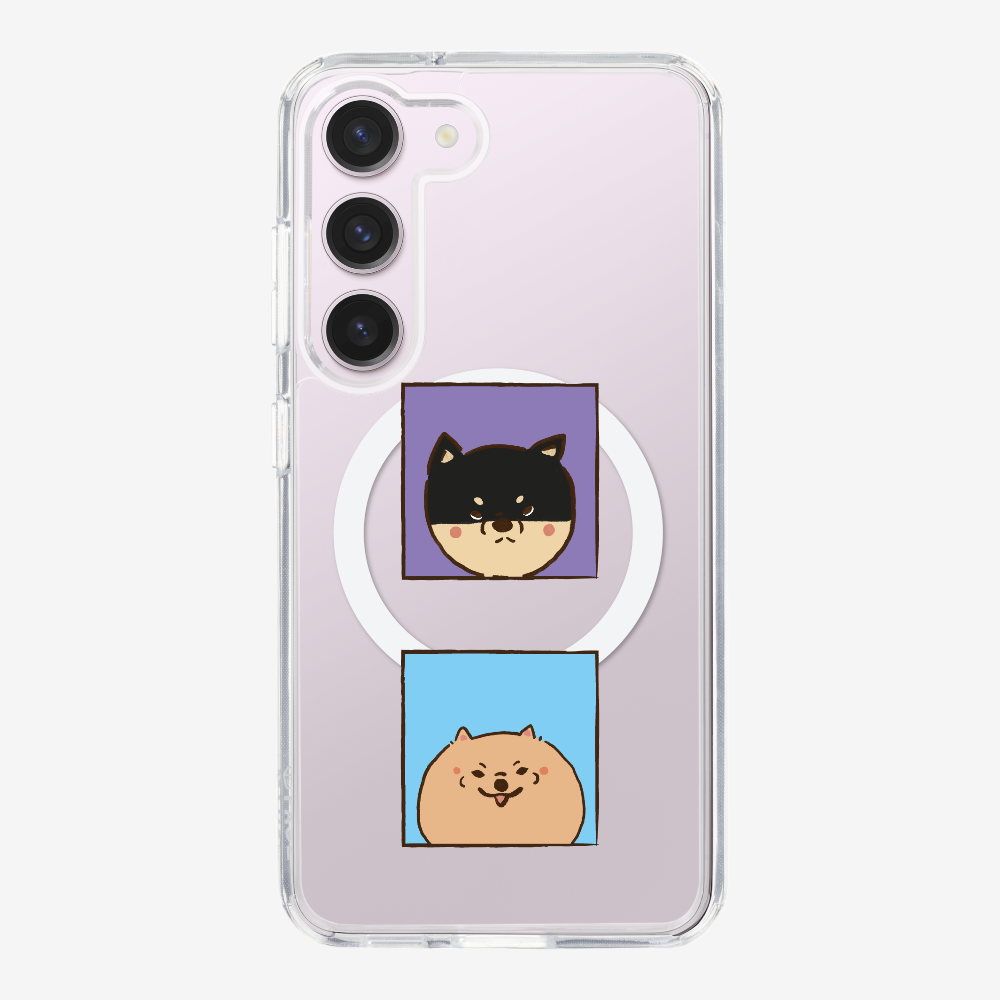 Shiba Inu and Pomeranian Phone Case