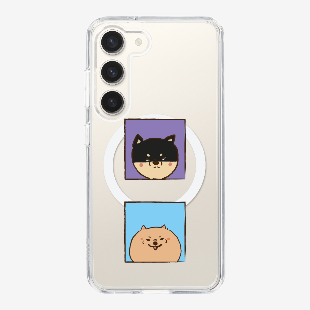 Shiba Inu and Pomeranian Phone Case