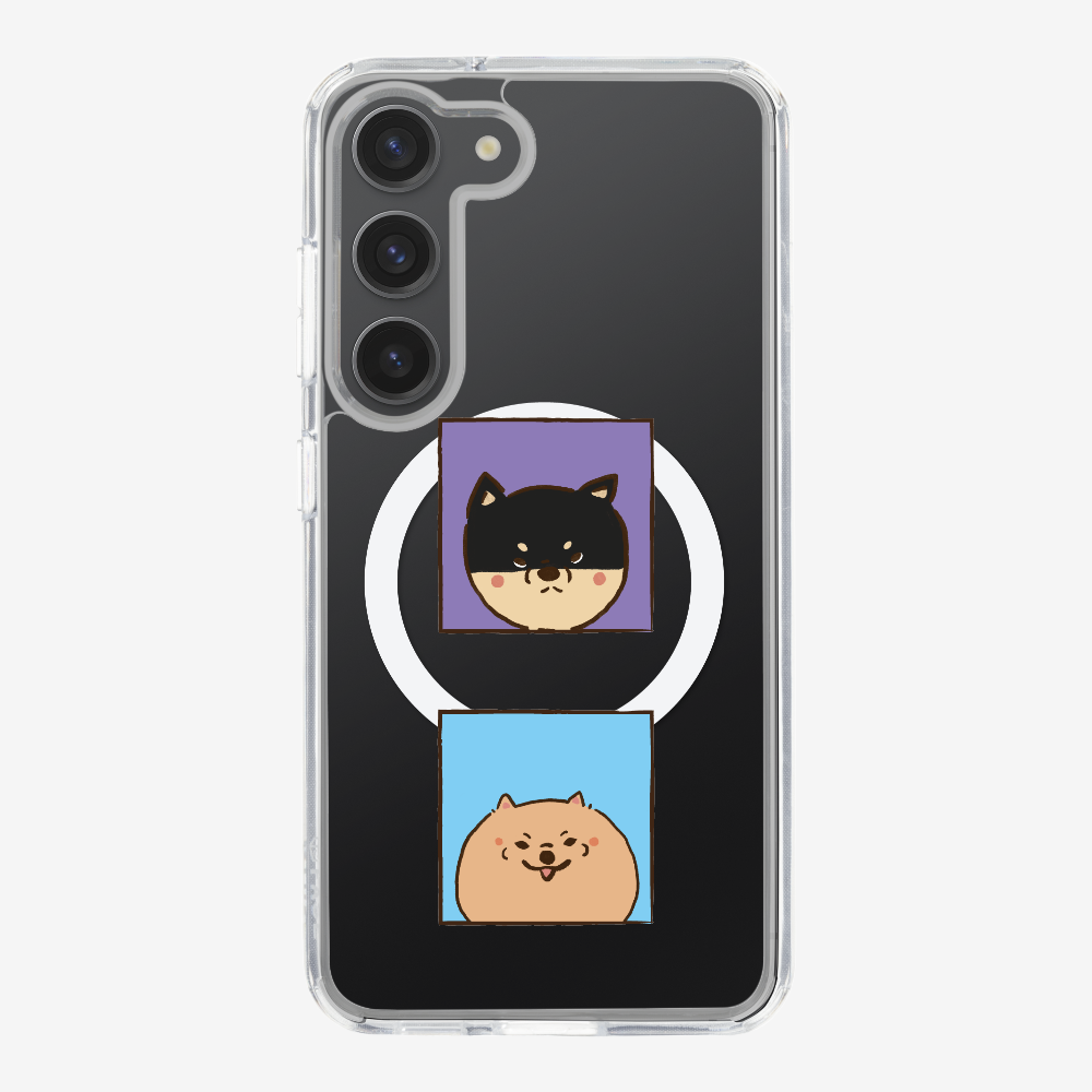 Shiba Inu and Pomeranian Phone Case