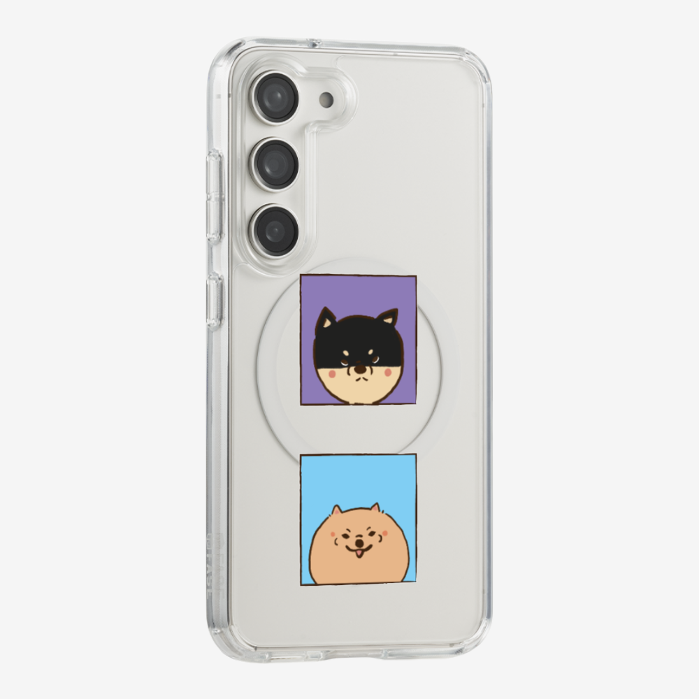 Shiba Inu and Pomeranian Phone Case