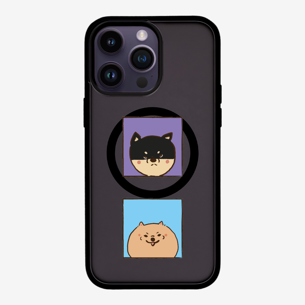 Shiba Inu and Pomeranian Phone Case