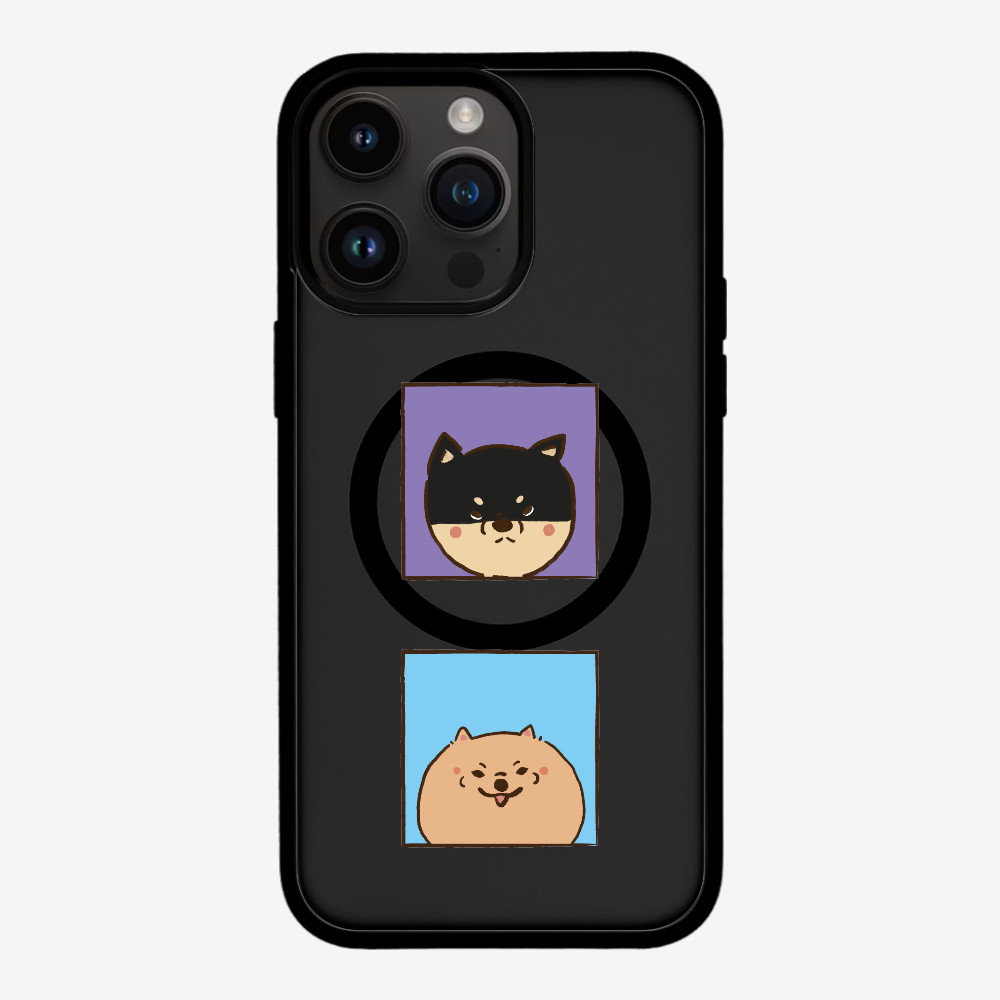 Shiba Inu and Pomeranian Phone Case