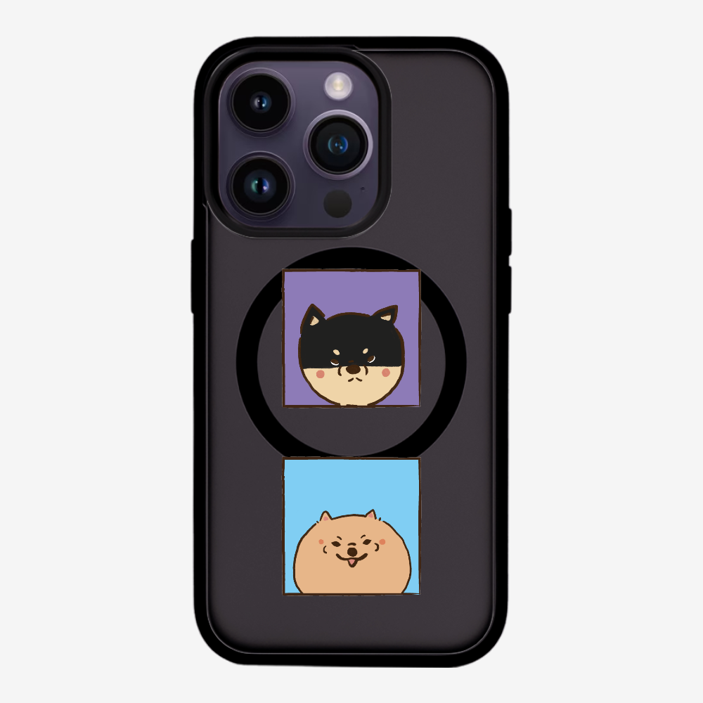 Shiba Inu and Pomeranian Phone Case