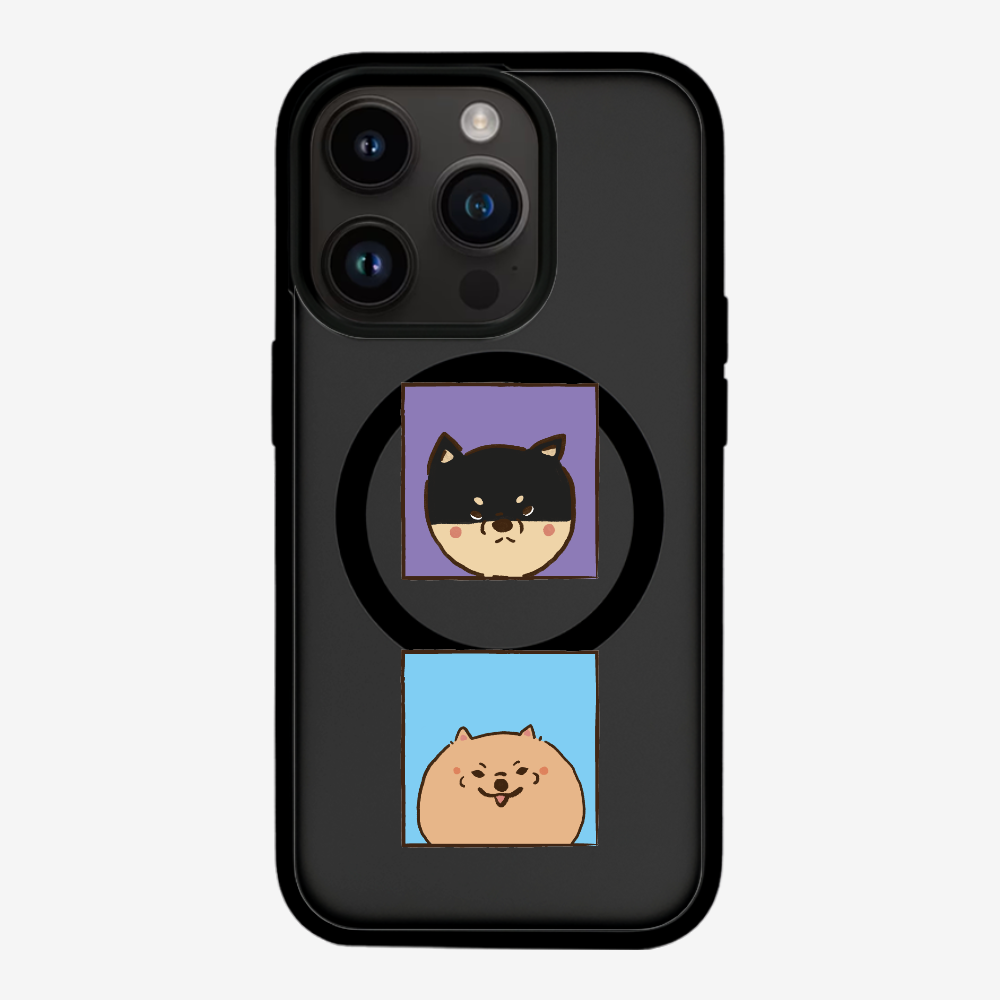 Shiba Inu and Pomeranian Phone Case