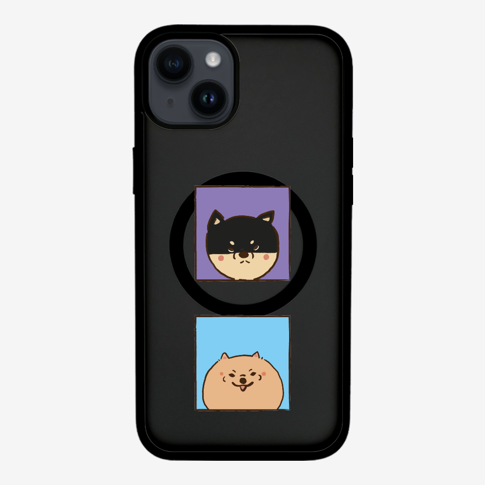 Shiba Inu and Pomeranian Phone Case