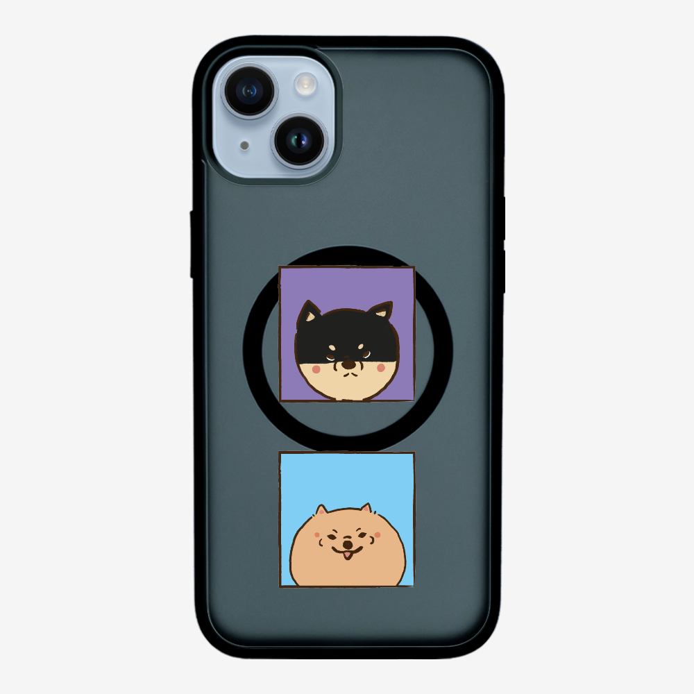 Shiba Inu and Pomeranian Phone Case