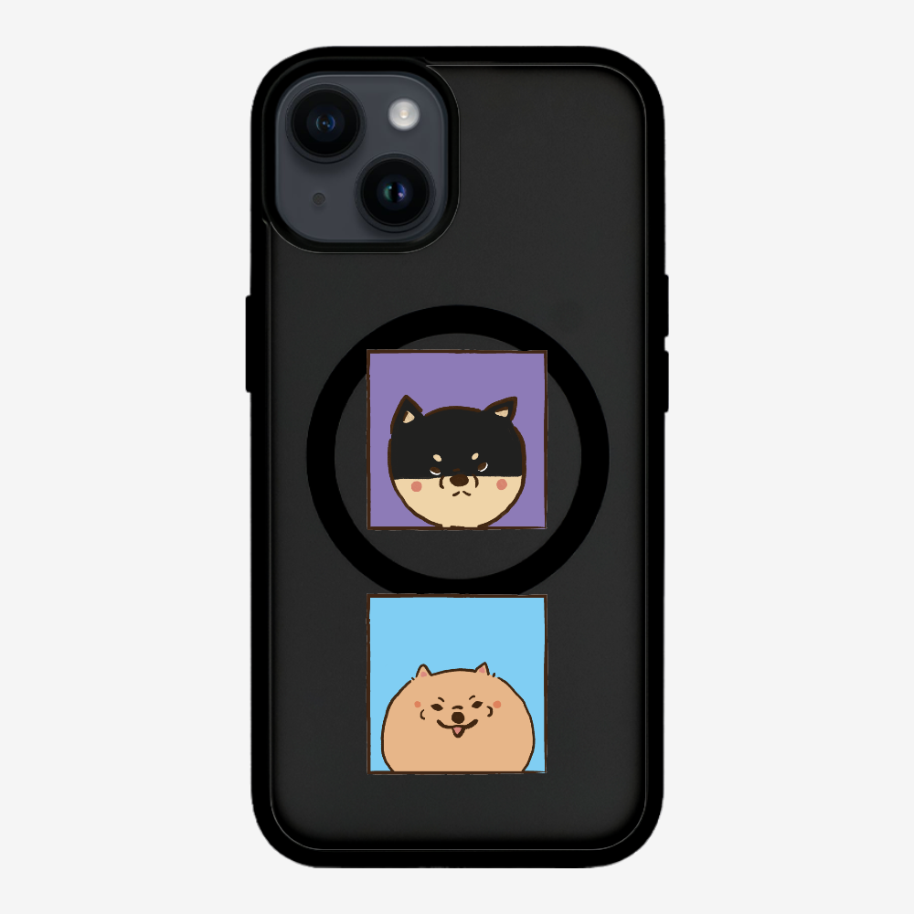 Shiba Inu and Pomeranian Phone Case