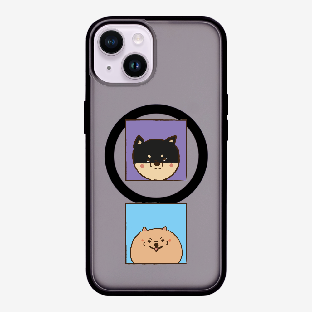 Shiba Inu and Pomeranian Phone Case