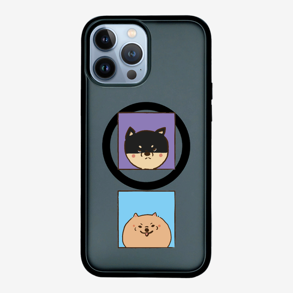 Shiba Inu and Pomeranian Phone Case