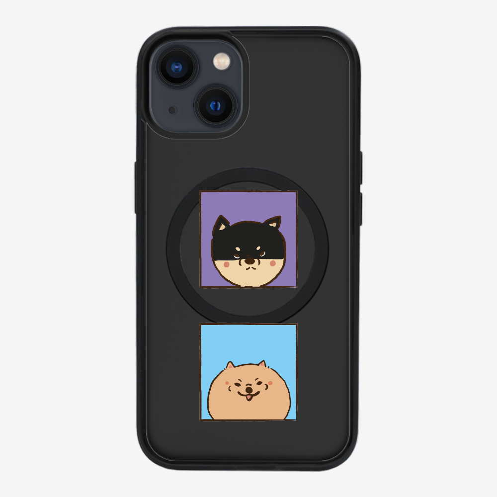 Shiba Inu and Pomeranian Phone Case