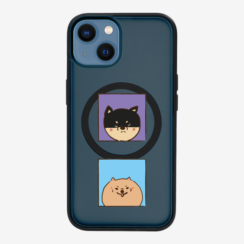 Shiba Inu and Pomeranian Phone Case