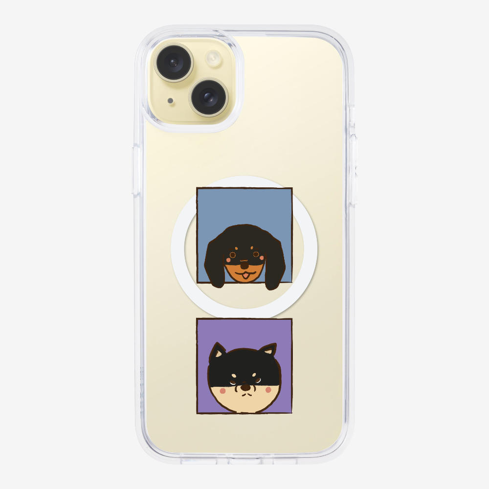 Dachshund and Corgi Phone Case