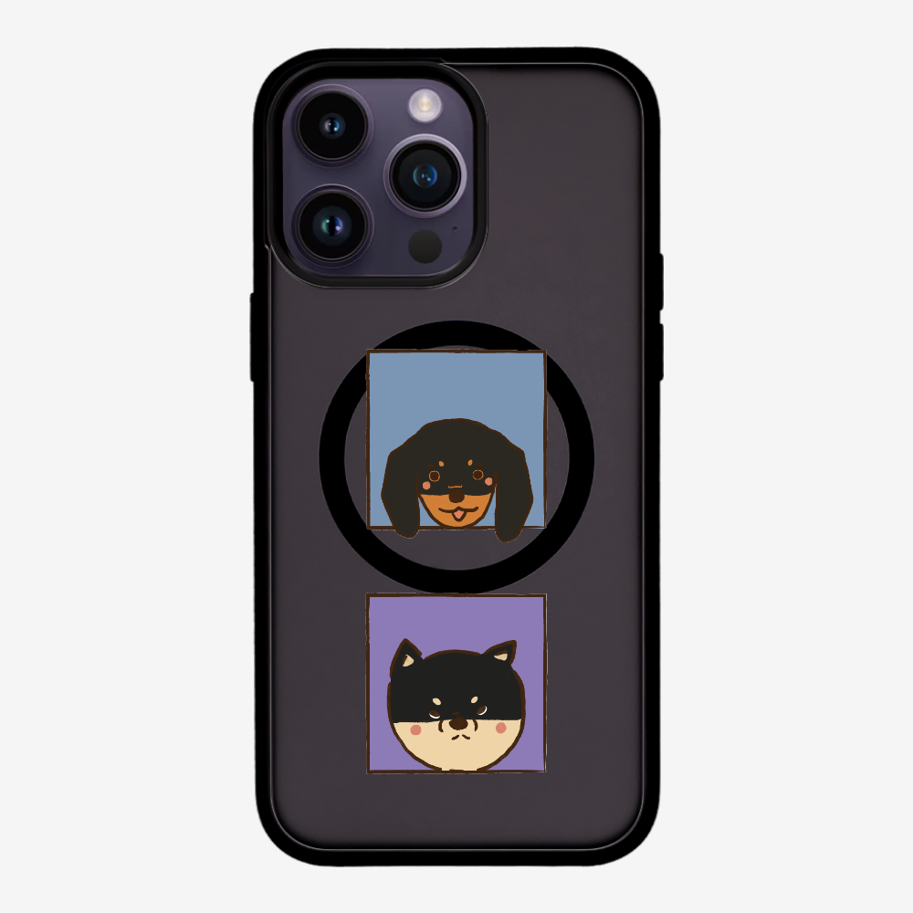 Dachshund and Corgi Phone Case