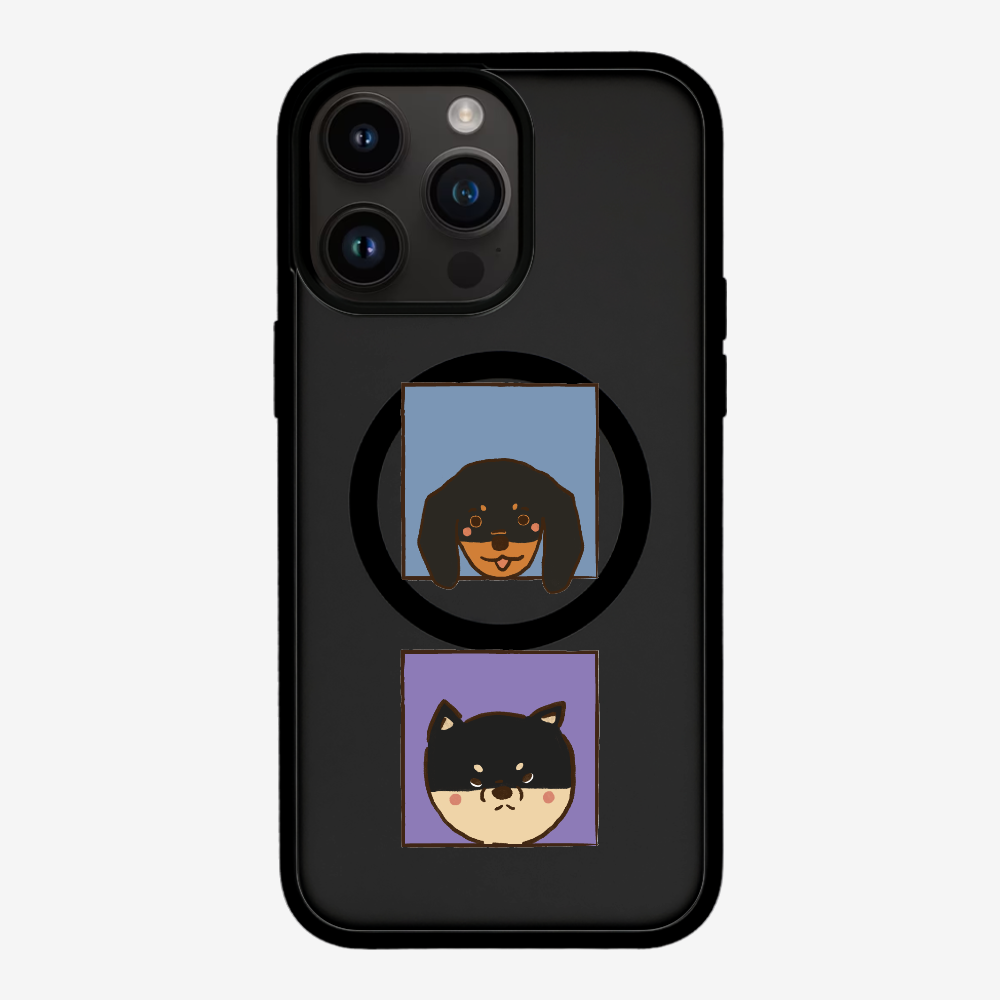 Dachshund and Corgi Phone Case