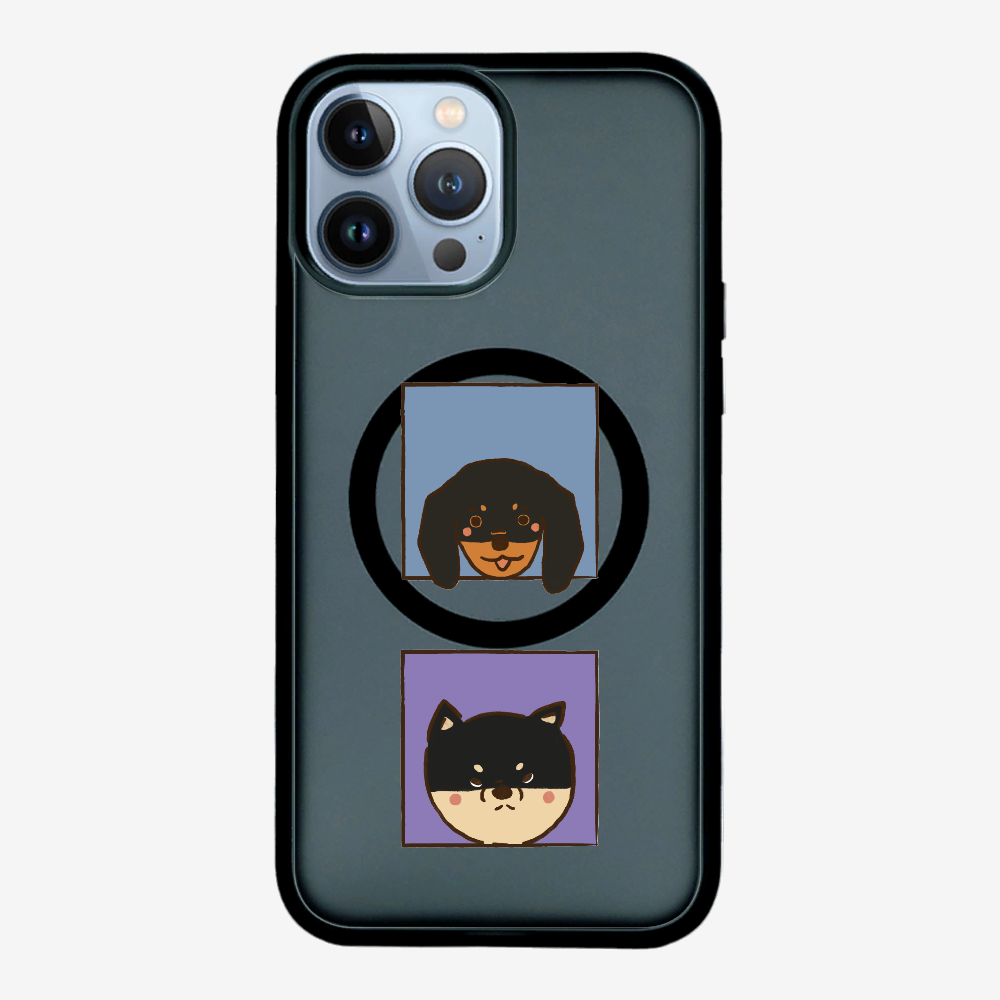 Dachshund and Corgi Phone Case