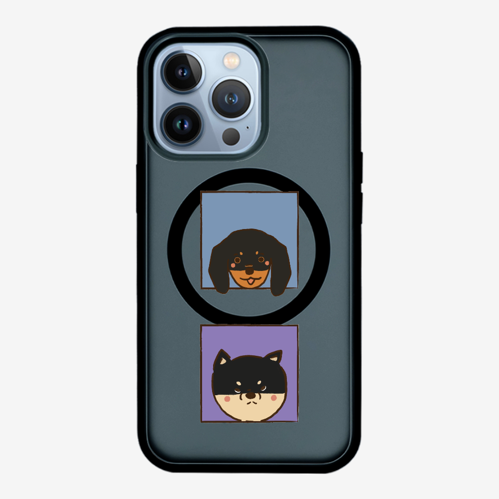 Dachshund and Corgi Phone Case