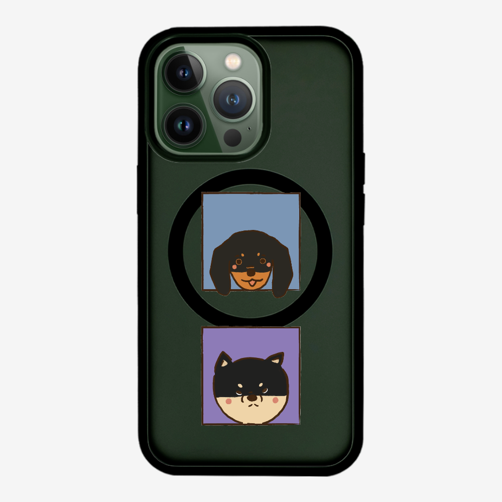 Dachshund and Corgi Phone Case