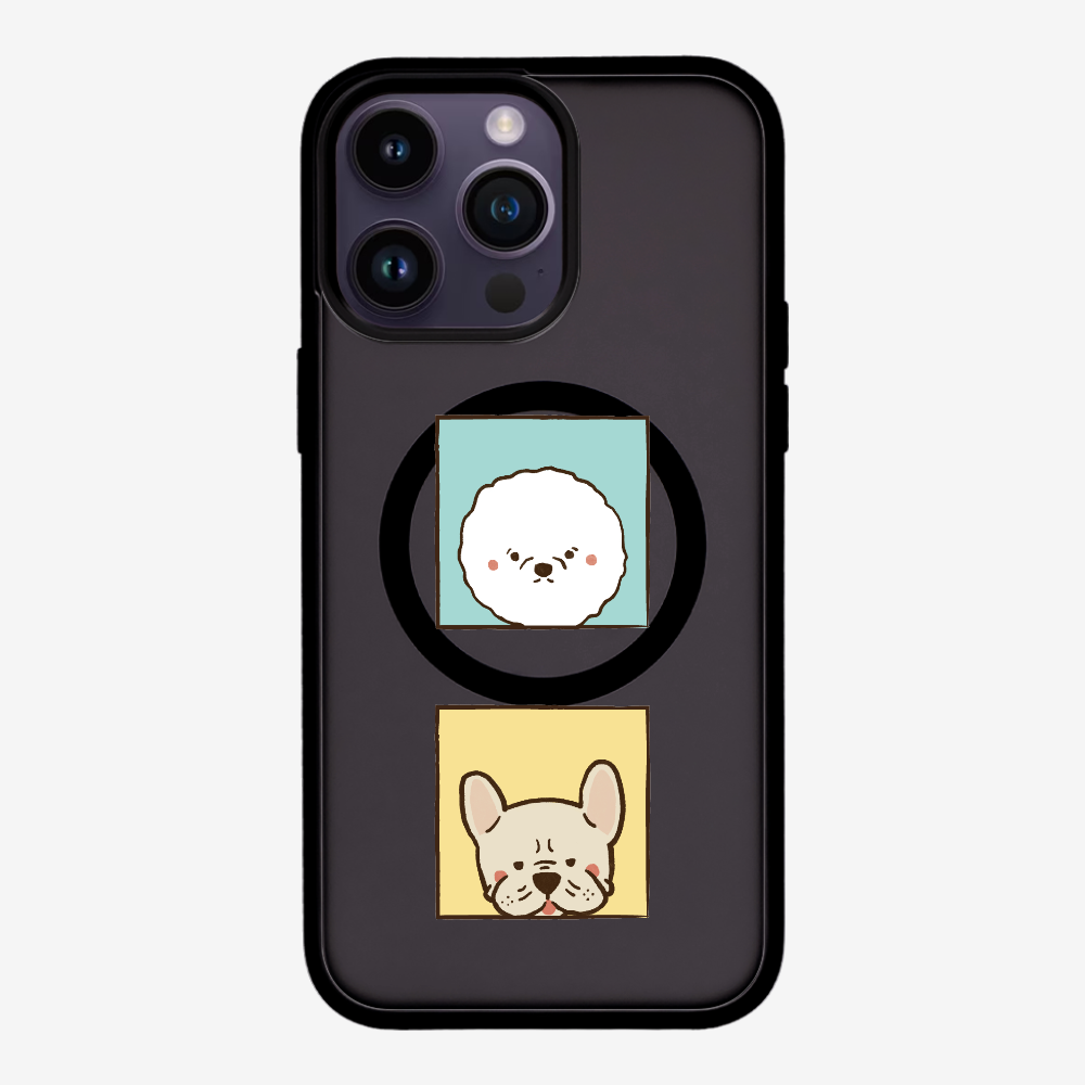 Bichon and Bulldog Phone Case