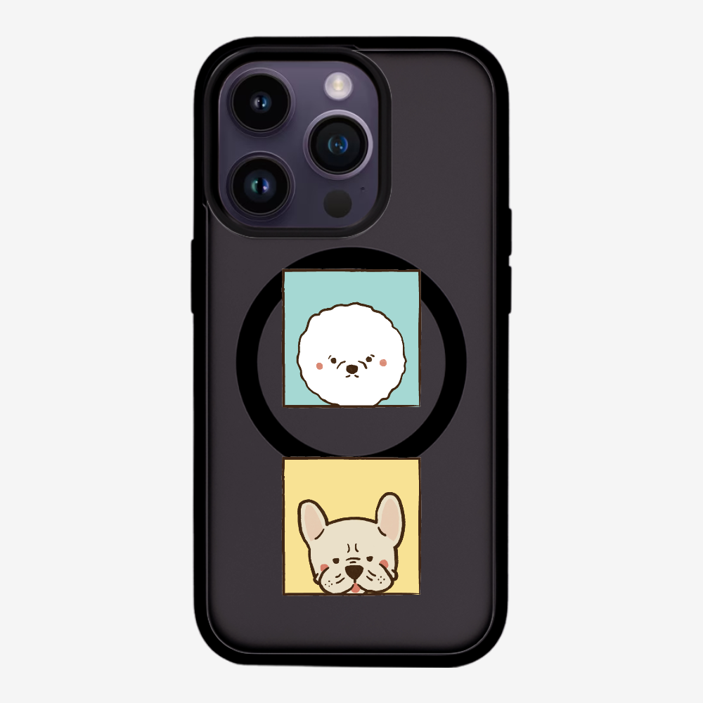 Bichon and Bulldog Phone Case