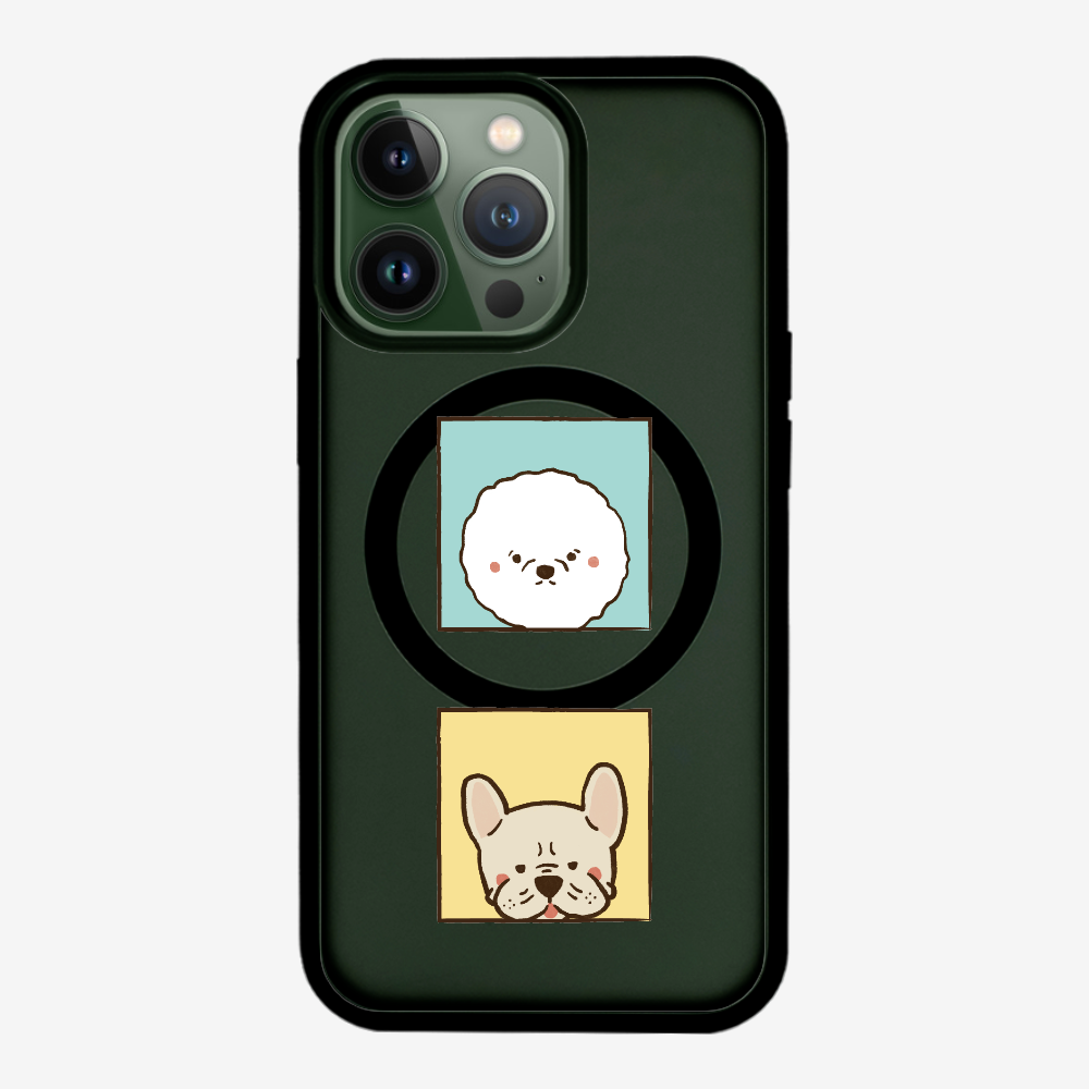 Bichon and Bulldog Phone Case