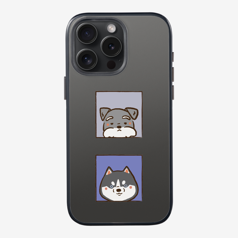 Schnauzer and Husky Phone Case