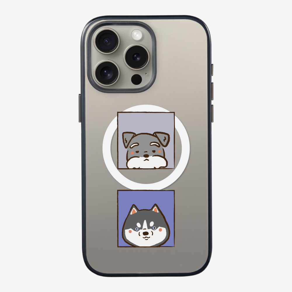 Schnauzer and Husky Phone Case