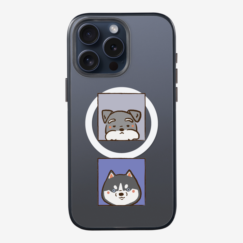 Schnauzer and Husky Phone Case