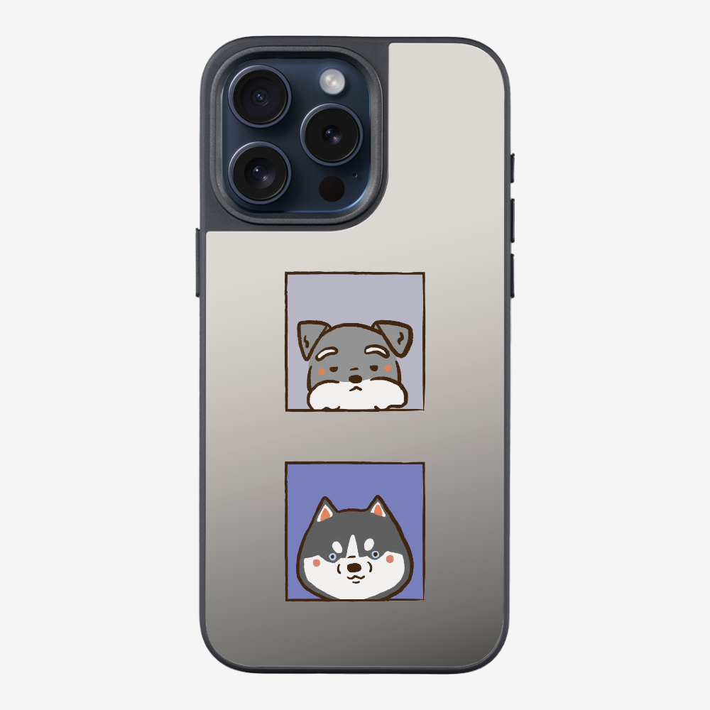 Schnauzer and Husky Phone Case