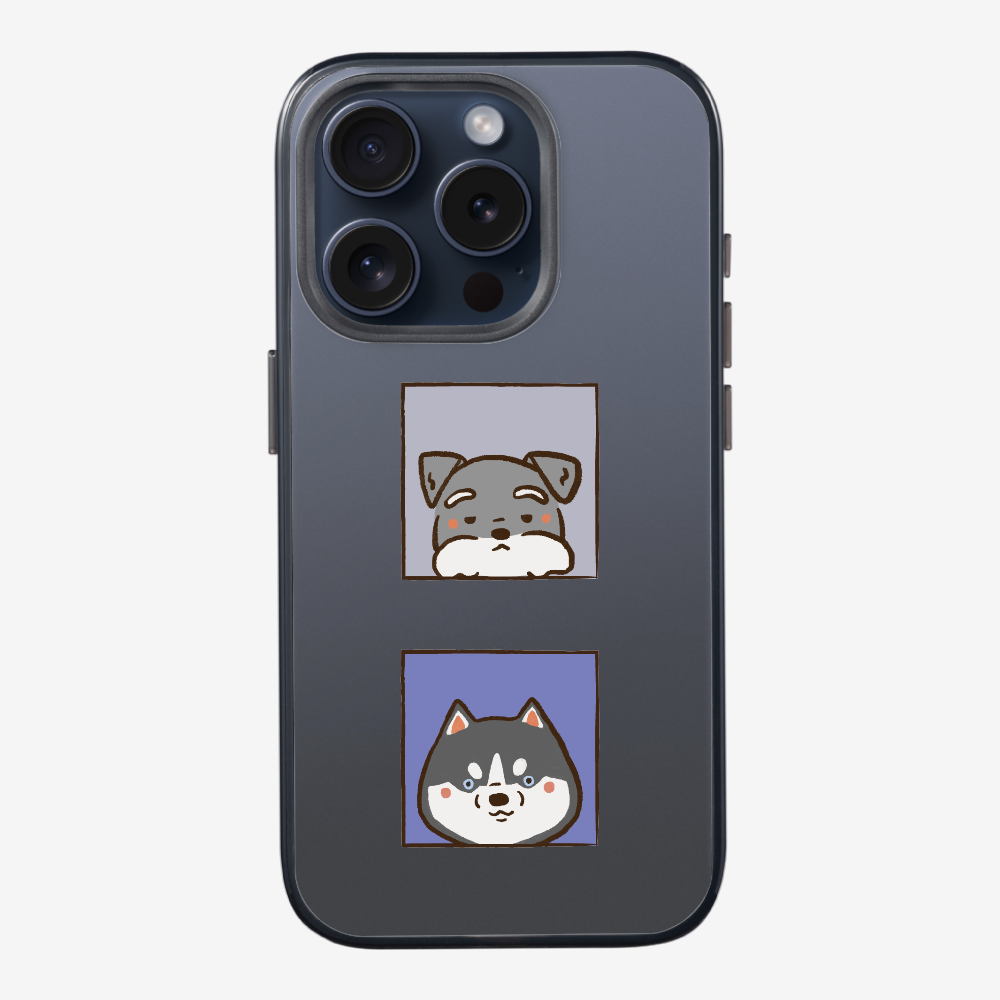 Schnauzer and Husky Phone Case