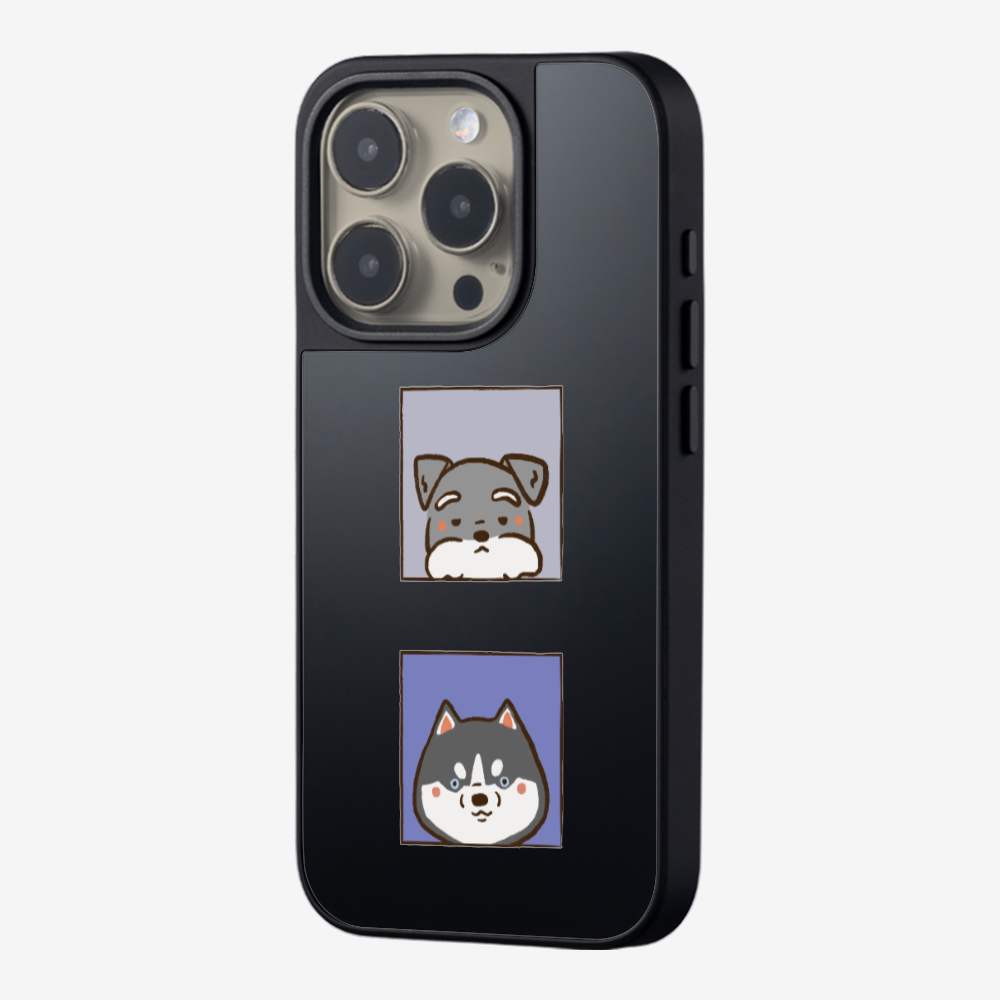 Schnauzer and Husky Phone Case